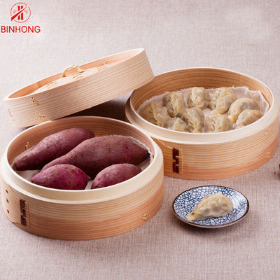 جهاز بخار المطبخ الطبيعي Moso Bamboo Dim Sum 10 بوصة