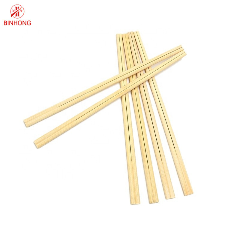شعار مخصص Tensoge Bamboo Chopstick يمكن التخلص منه وملفوف بشكل فردي 23 سم